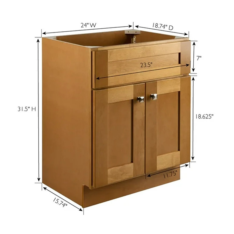Design House Brookings 24 Inch Bathroom Vanity, Solid Wood, Ready to ...